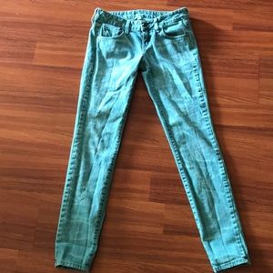 Wildfox Teal Acid Wash Jeans, Size 26